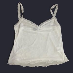 Brandy Melville Sheer White Lace Cami